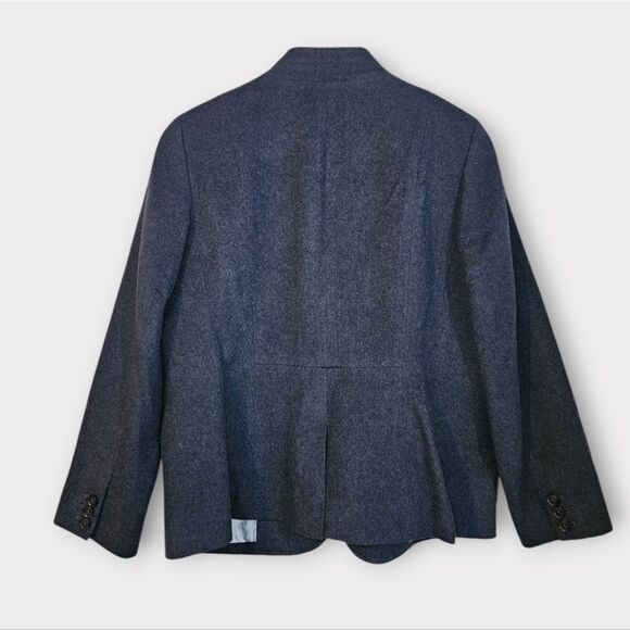 Talbots Cashmere Wool Aberdeen Blazer Jacket Satin Lined Pockets In Blue 10P - Picture 3 of 8